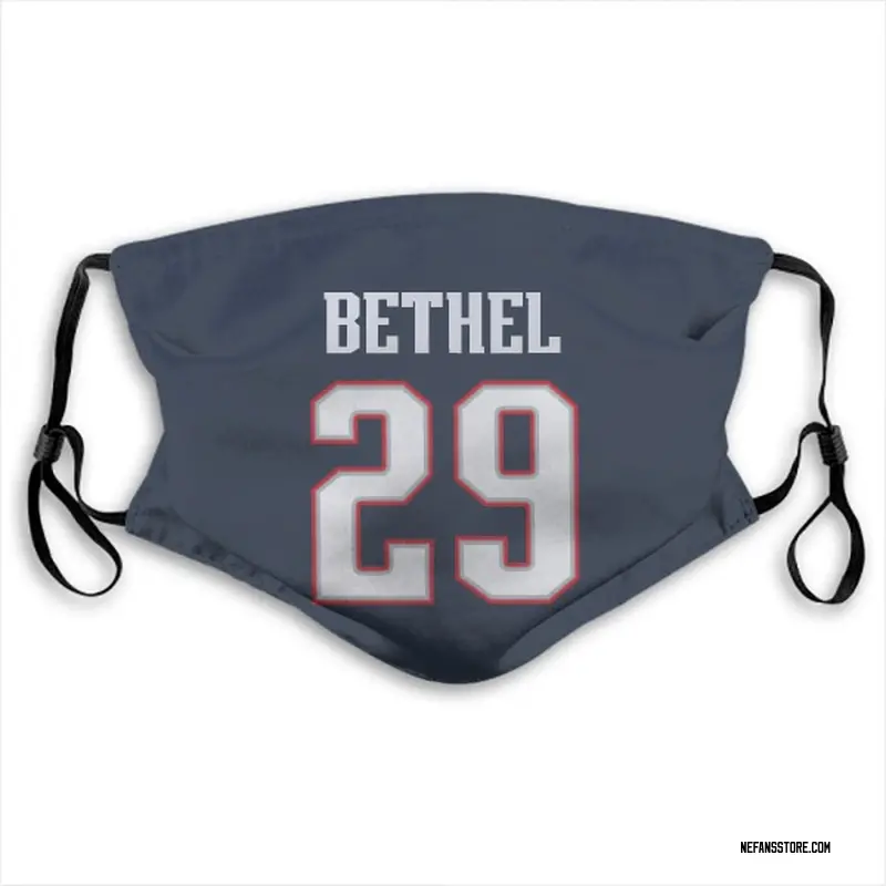 Men's Nike Justin Bethel Navy New England Patriots Game Jersey